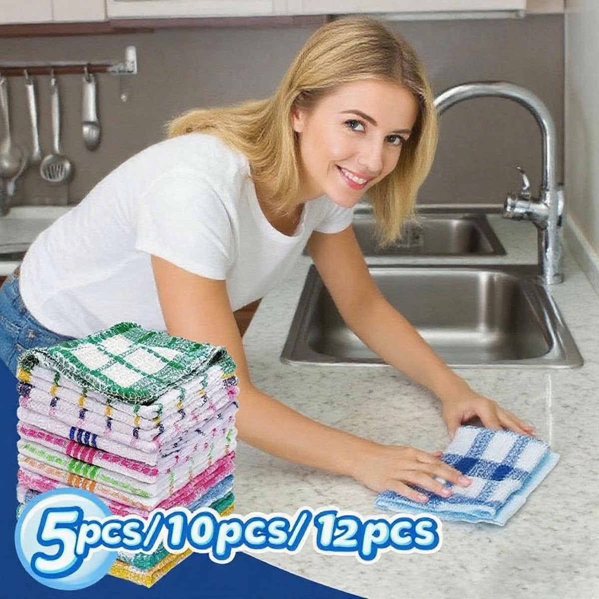 Microfiber Kitchen Cleaning Towel for Easy, Everyday Mess Cleanup