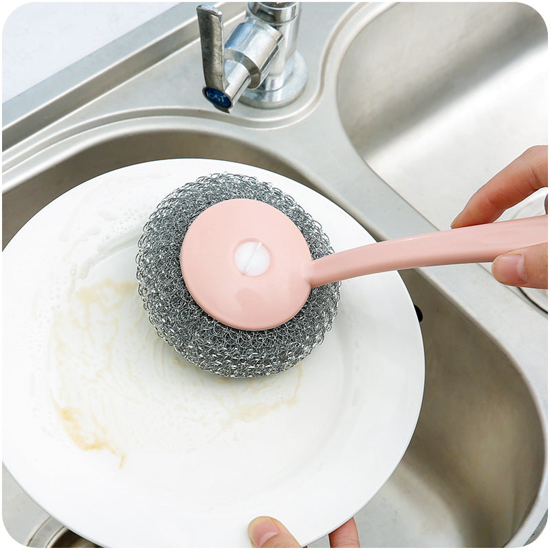 Stainless Steel Cleaning Brush for Tough Pots and Stovetops