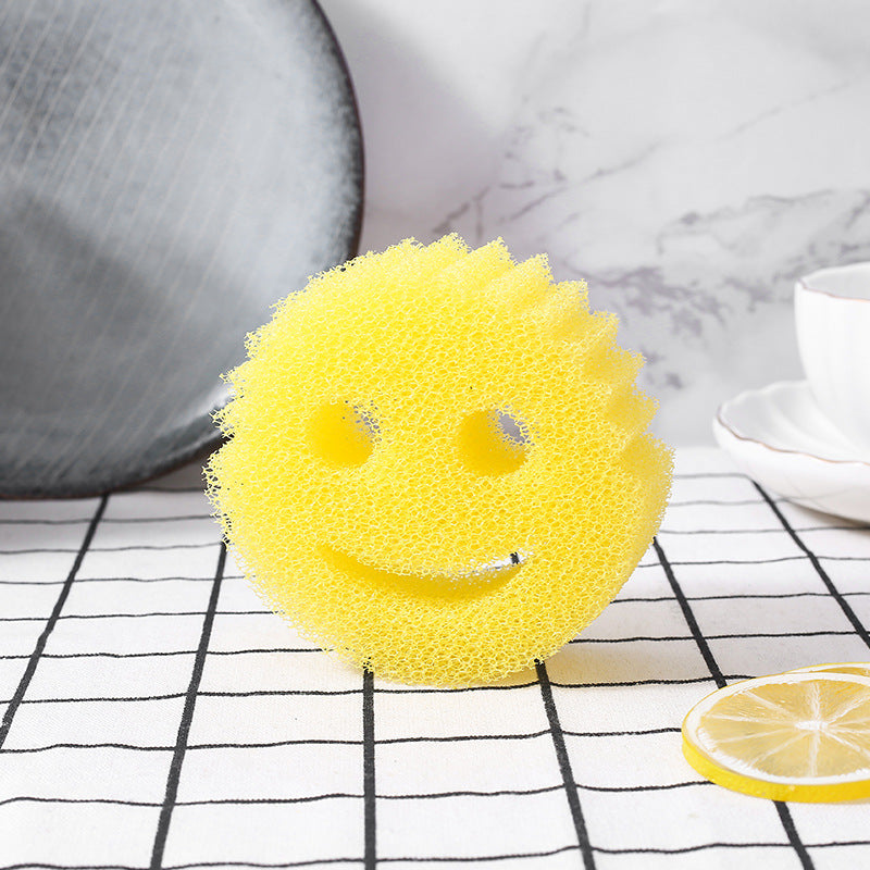 Smiley Scrub Sponge for Fun, Easy Everyday Cleaning