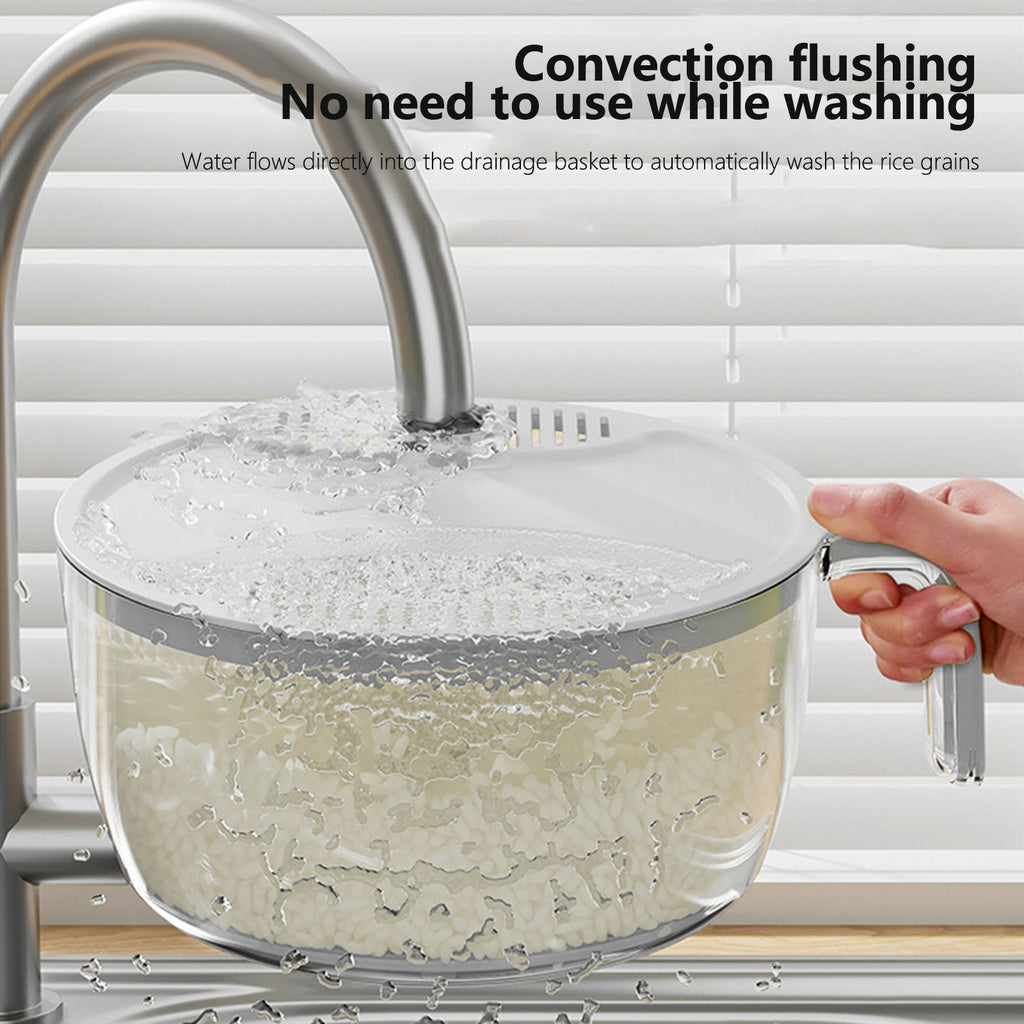 Handy Drainage Basin for Simple Rice, Fruit, Veggie Washing